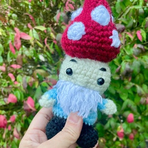 Crochet Mushroom Gnome Plushie Amigurumi Toys Cottagecore image 1
