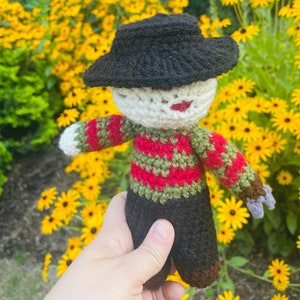 Crochet Freddy Kruger Fan Art Amigurumi Horror Fan Art image 5