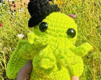 Amigurumi Cthulhu with Top Hat Crochet Pattern (PDF Pattern)