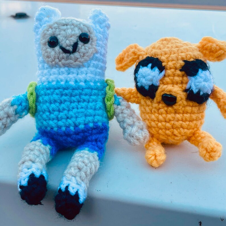 Finn and Jake Adventure Time Fan Art Amigurumi Finn and Jake Handmade Toys image 2