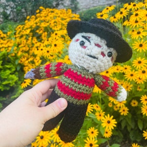 Crochet Freddy Kruger Fan Art Amigurumi Horror Fan Art image 2