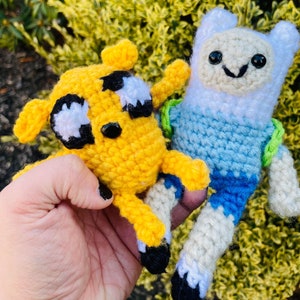 Finn and Jake Adventure Time Fan Art- Amigurumi Finn and Jake- Handmade Toys