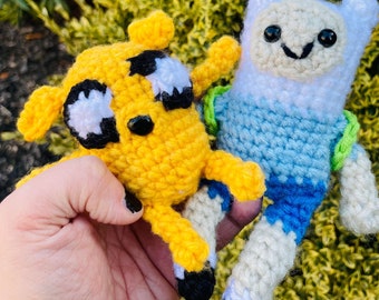 Finn and Jake Adventure Time Fan Art- Amigurumi Finn and Jake- Handmade Toys