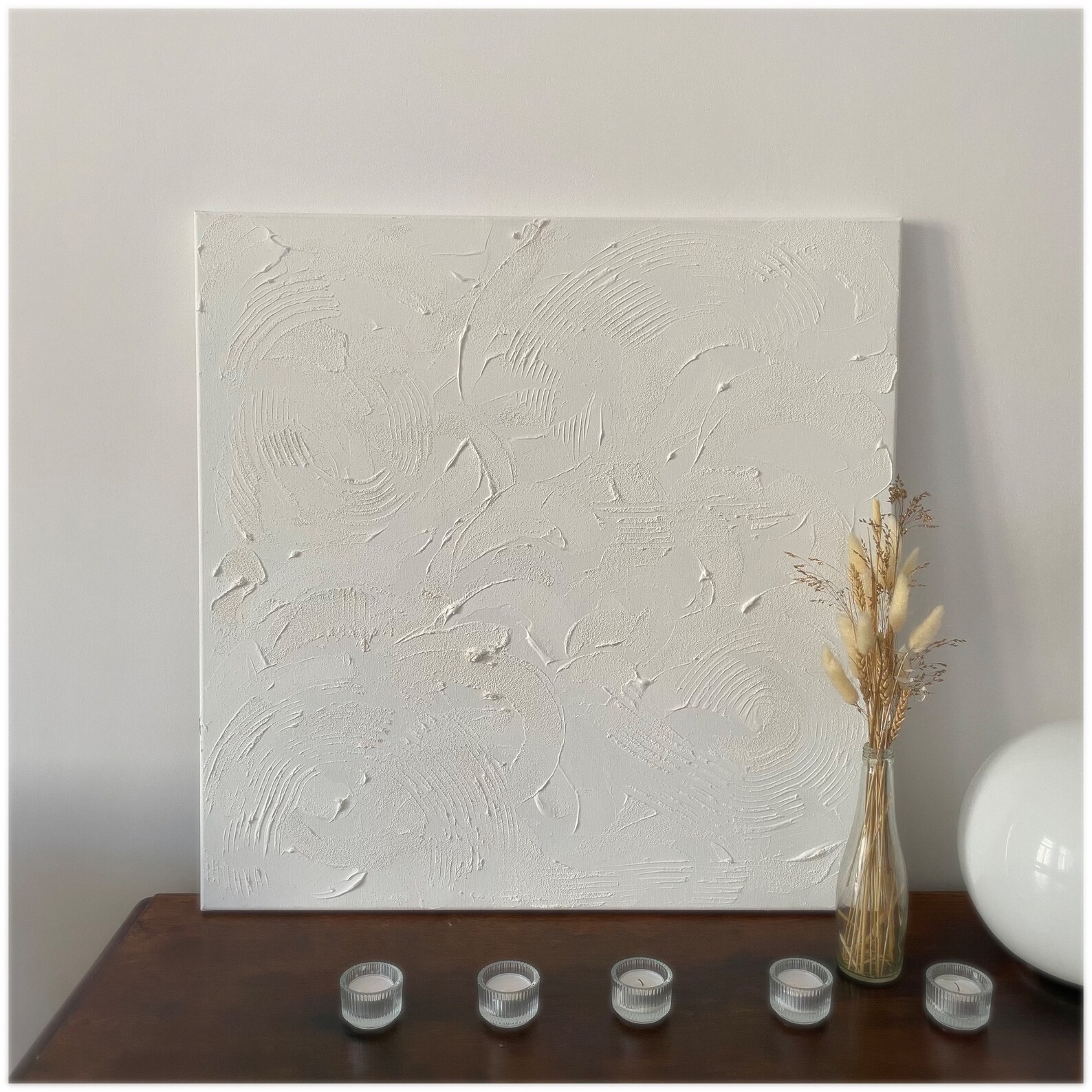 Abstract Acrylic Painting White Acrylic Paintingpainting on Etsy