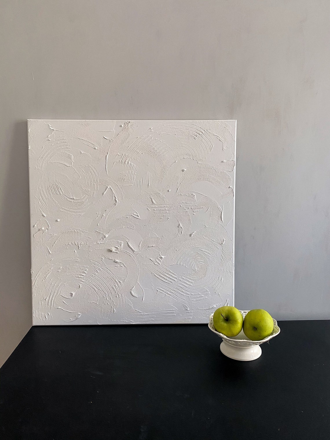 Abstract Acrylic Painting White Acrylic Paintingpainting on Etsy