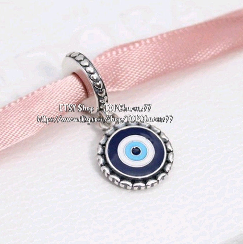 925 Sterling Silver Charm For Pandora Bracelets Evil Eye Travel