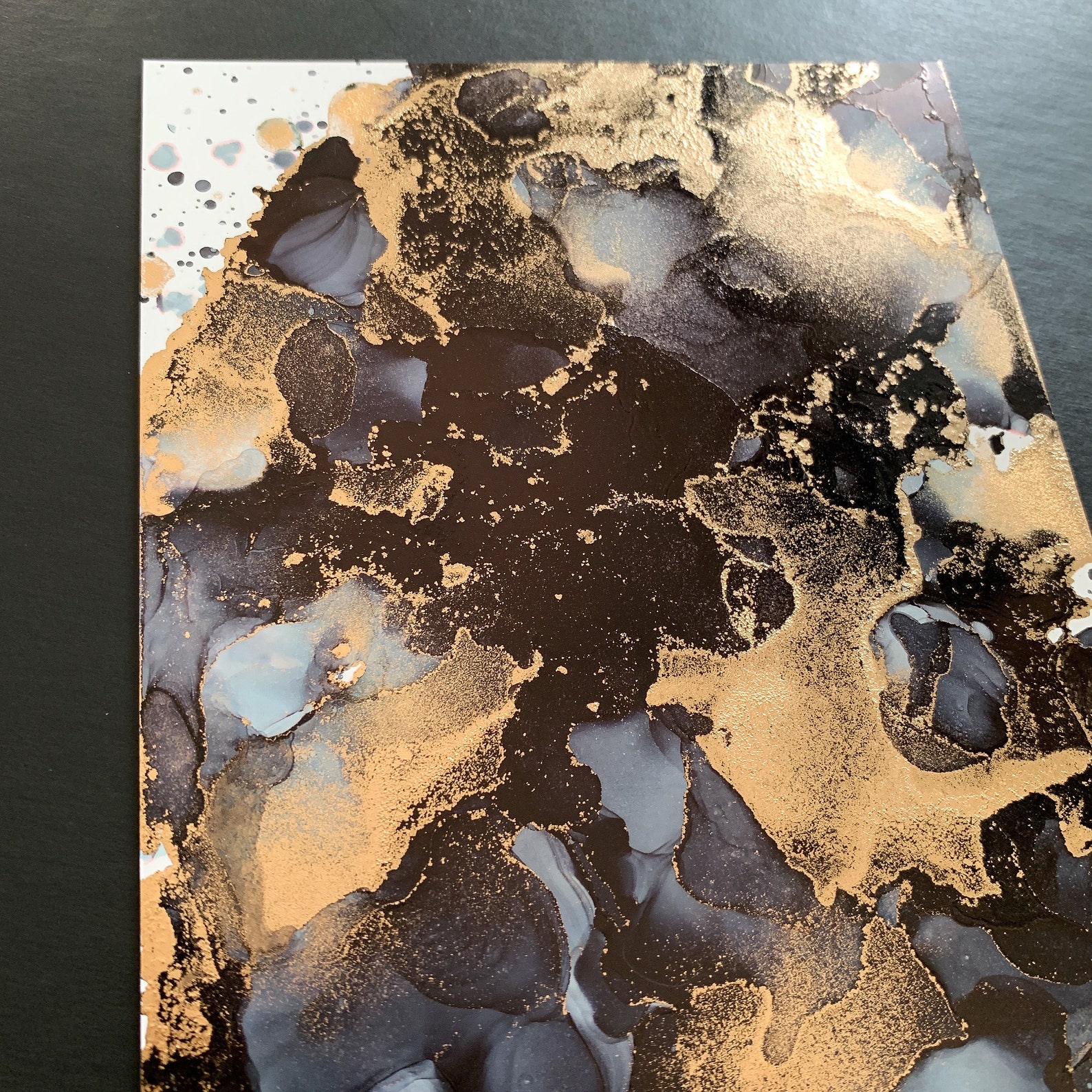 Glitter and Goldoriginal Alcohol Ink Art Etsy