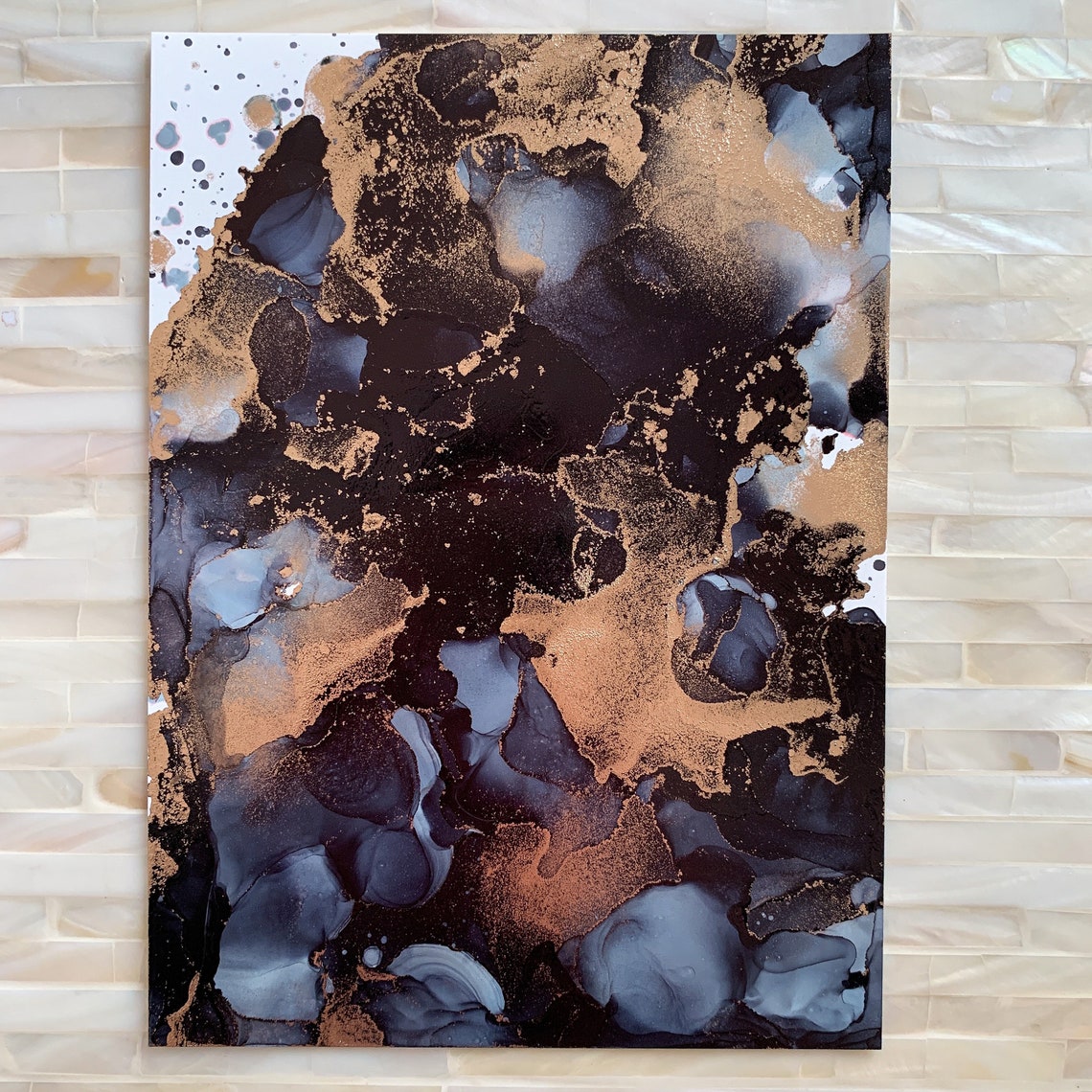 Glitter and Goldoriginal Alcohol Ink Art Etsy