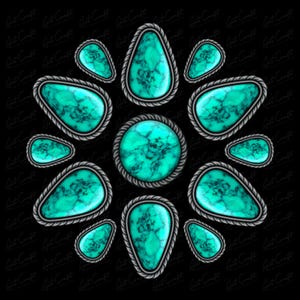 Turquoise Gemstone Digital Design Download