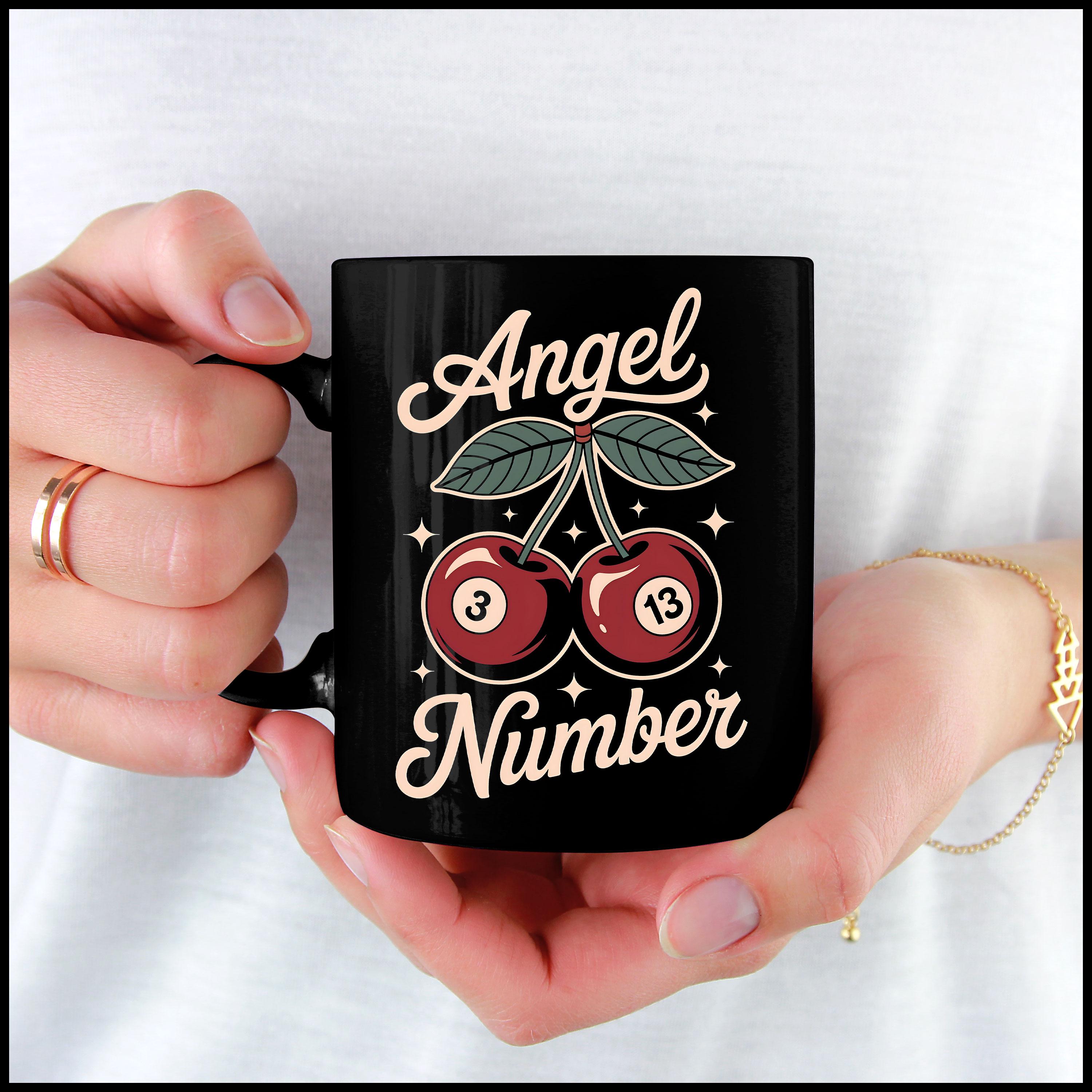 Angel Number 313 Retro Cherry Art Print, Mystical Numerology