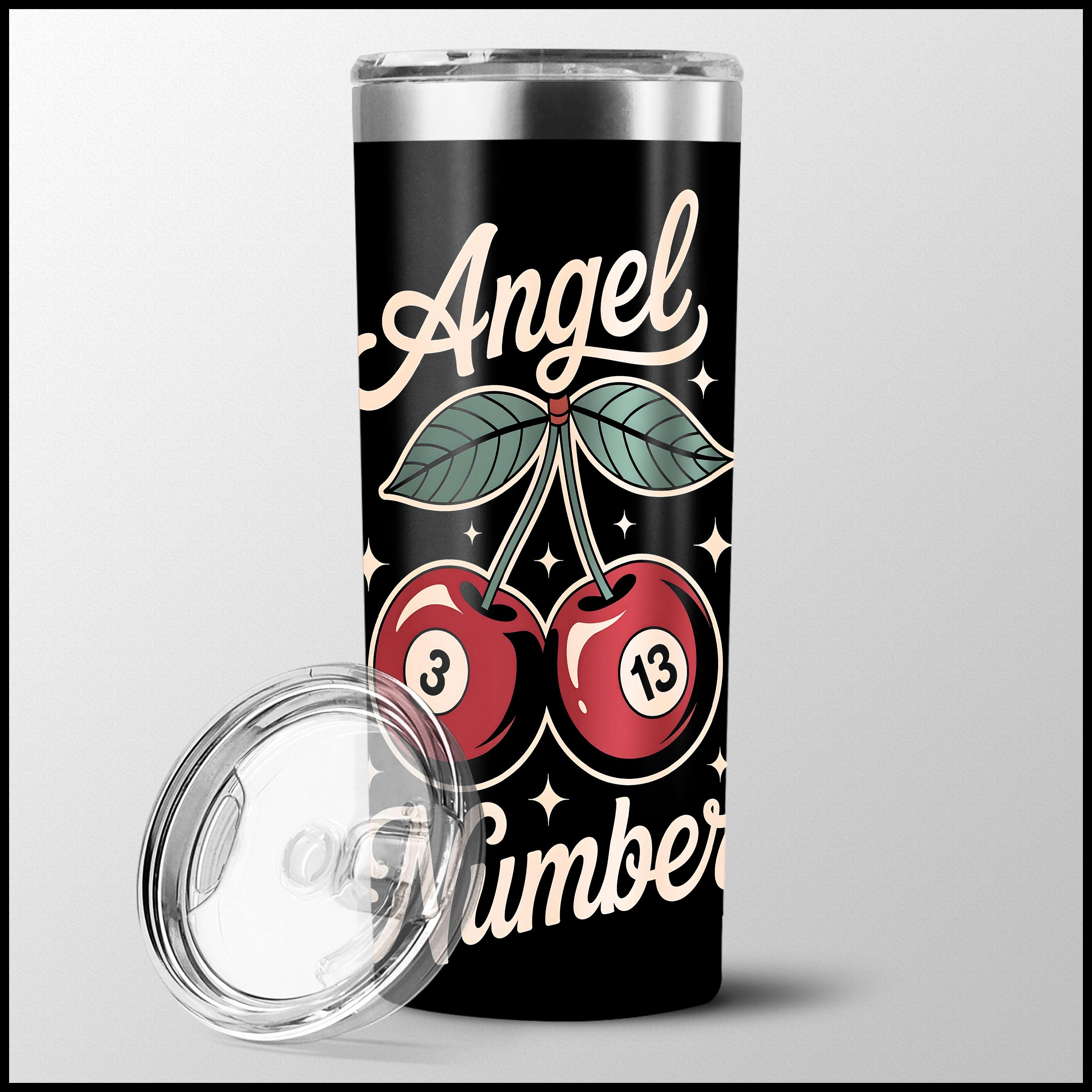 Angel Number 313 Retro Cherry Art Print, Mystical Numerology