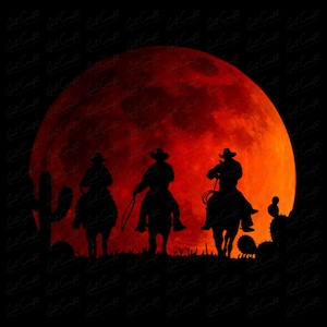 Red Moon Cowboys Png Download