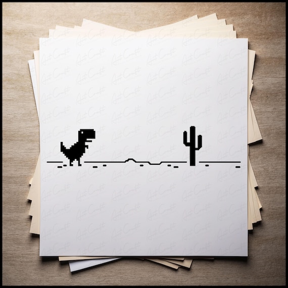 T-rex Cactus Offline Digital Design Download - Etsy