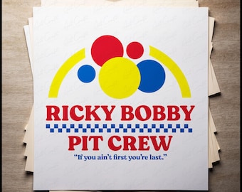Pit Crew Ricky Bobby Digital Design Download - Etsy
