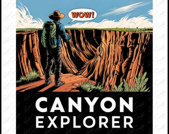 Canyon Landscape Art Print: Adventure Wall Decor (Digital Download)