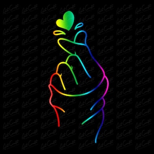 Lindo corazón arcoiris png descargar
