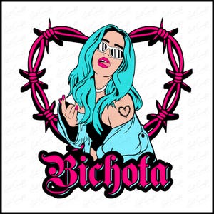 Karol G Bichota and Heart Tattoo Pink Digital Design Download