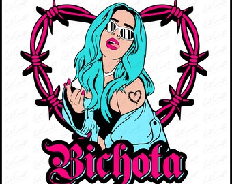 Karol G Bichota and Heart Tattoo Pink Digital Design Download