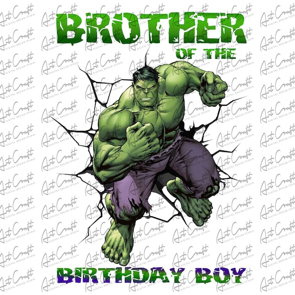 Hulk Brother Of The Birthday Boy Png Download