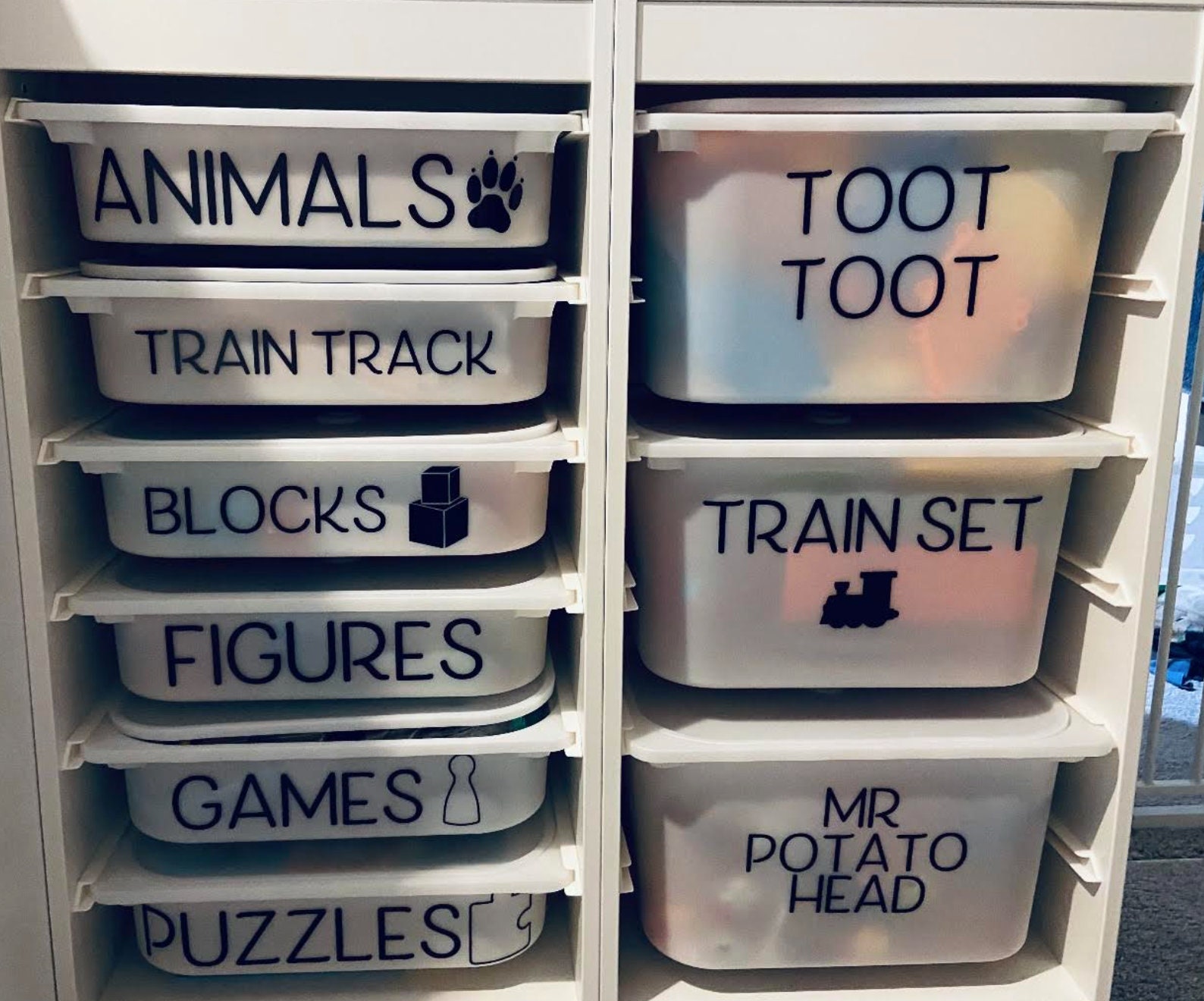 Toy Storage Labels Toy Organisation Ikea Trofast Vinyl Etsy