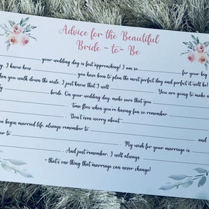 Conseils pour les futures cartes A5. Parfait pour les fêtes de poule et les douches nuptiales!