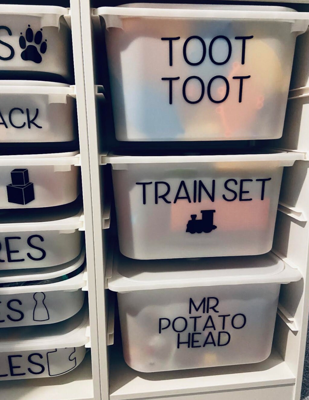 Toy Storage Labels Toy Organisation Ikea Trofast Vinyl Etsy
