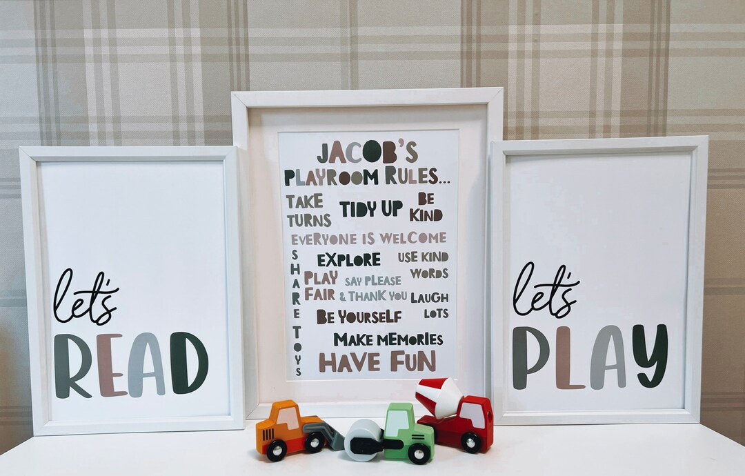 Playroom | Playhouse | Bedroom Set of Prints - Personalised! Available ...