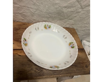 Heartland Serving Platter White Milk Glads Deep Dish