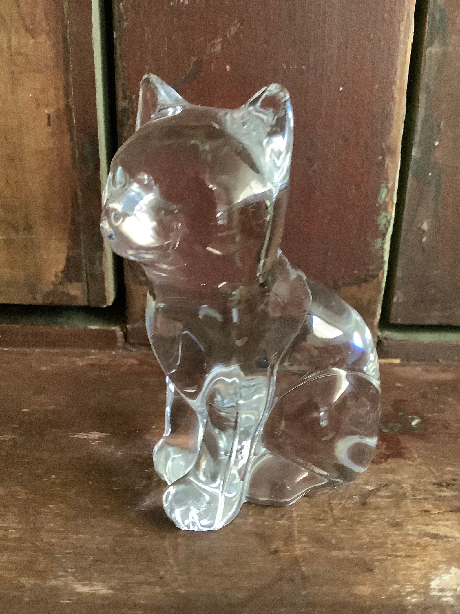 Vintage Princess House Lead Crystal Cat Figurine / Cat Lovers Etsy