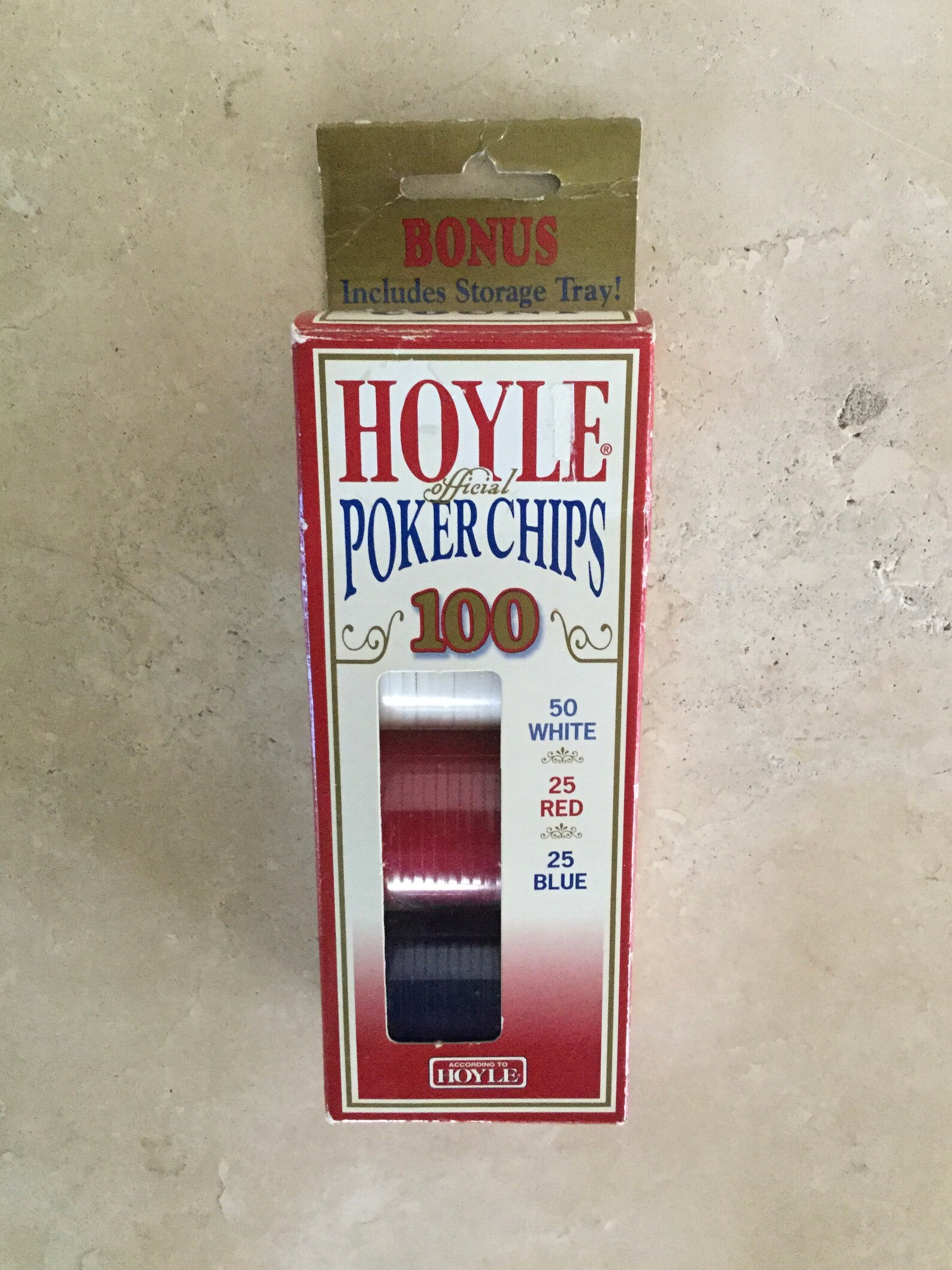 Vintage Hoyle Official Poker Chips 100 Interlocking Model No. Etsy