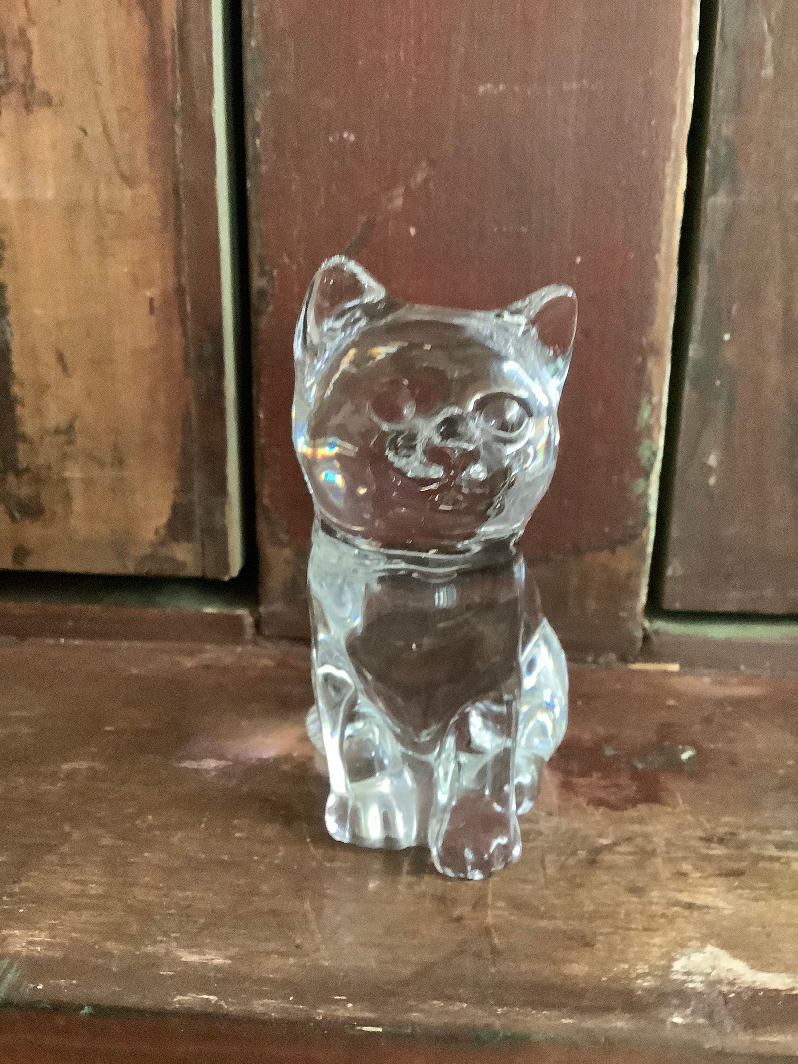 Vintage Princess House Lead Crystal Cat Figurine / Cat Lovers Etsy