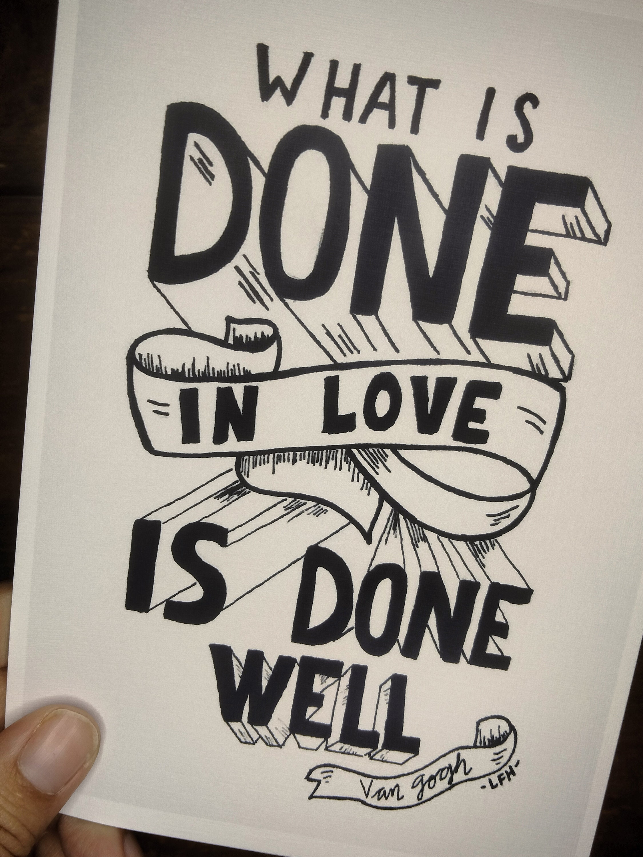 Quotes Drawing Hand Lettering Handl Lettering Art Print Hand Drawn Art Print Inspirational Quote - Etsy