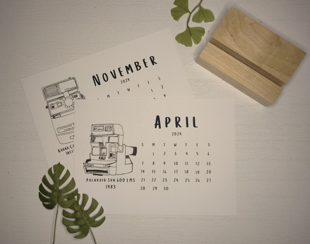 Christmas Gift 2024 Desk Calendar Camera Desk Calendar Etsy
