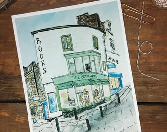 Boekenwinkel | Kunstafdruk | Origineel schilderij | De boekenkast | Engelse kunst |