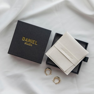 50sets 9*9*3.2cm paper drawer box custom jewelry box with pouch personalized logo small jewelry packaging box jewelry pouch