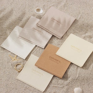 50pcs Custom Jewelry Pouch Personalized Deboss Bag Chic Small Jewerly  Packaging Pouch Microfiber Suede Pouch Bag 