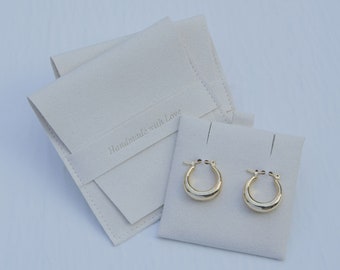 50 set custom jewelry packaging personalized pouch with insert pad, jewelry display, hoop earrings package, necklace holder