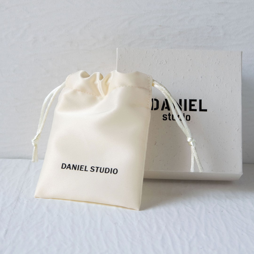 50pcs Custom Logo Satin Drawstring Pouch: Jewelry Packaging - Etsy