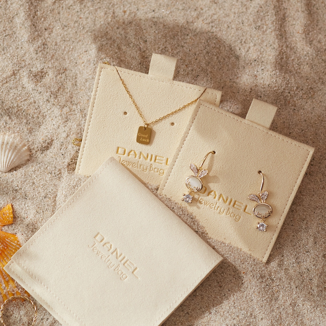 50pcs customized jewelry bags with earrings insert necklace Etsy