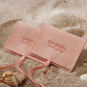 50 Microfiber Custom Jewelry Pouches with Logo (6cm*8cm)
