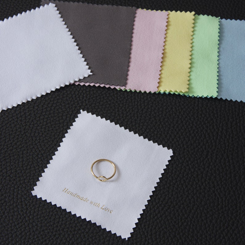 100pcs Personalized Polishing Cloths Custom Jewelry Cleaning Etsy