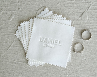 Personalized Jewelry Polishing Cloth: Custom Logo Packaging (100pcs 8x8cm)