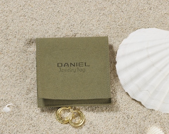 50pcs Custom Microfiber Jewelry Pouch: Personalized Logo Packaging