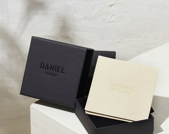 Scatola portagioielli con logo personalizzato da 50 pezzi con custodia: imballaggio con cassetto in cartone