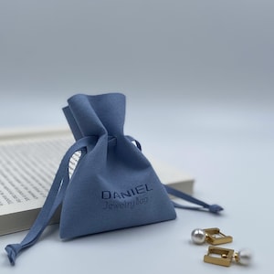 50pcs custom jewelry packaging pouch custom logo wedding favor pouch microfiber jewelry pouch drawstring bag