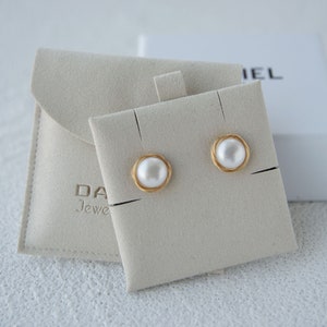 50pcs Personalized Microfiber Jewelry Pouch: Earring & Necklace Display