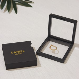 50 stks Anti-oxidatie Stofdicht Transparante sieraden doos met custom logo, Opbergdoos, sieraden Organizer Ring Oorbel Ketting Case