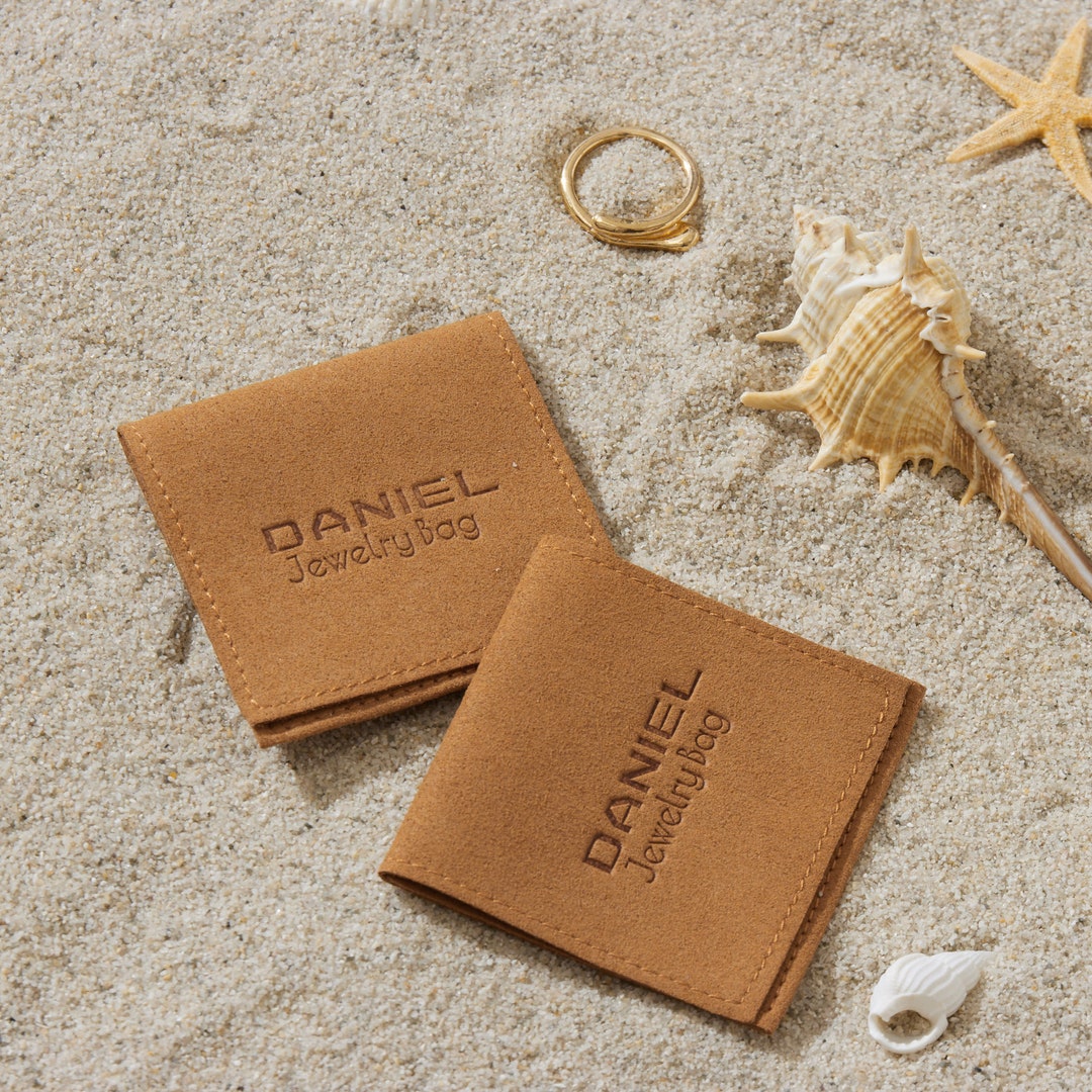 50pcs Personalized Jewelry Bags With Custom Logo, Gift Bags,microfiber