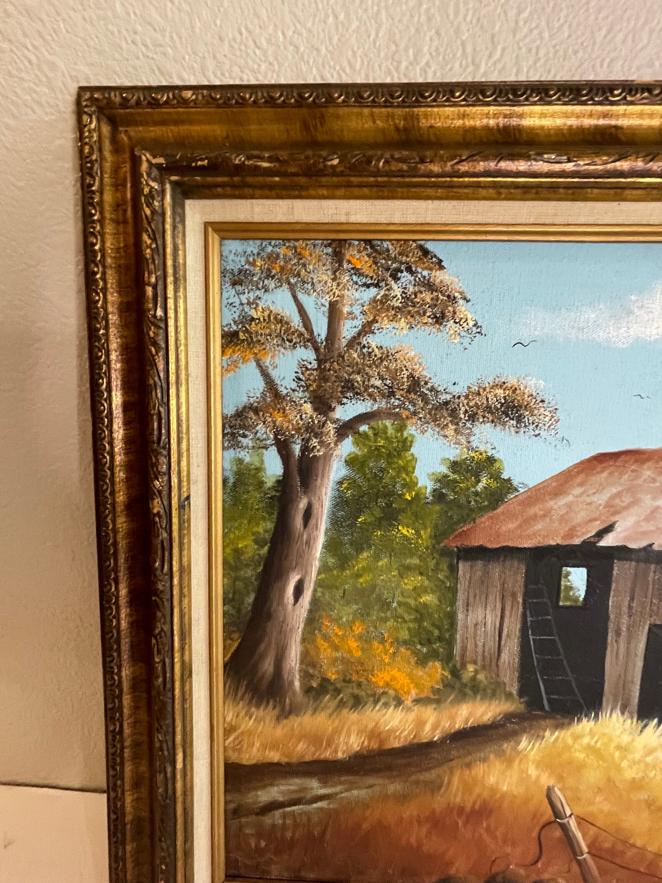 オリジナルの古い納屋の絵画の木製フレーム - Etsy 日本