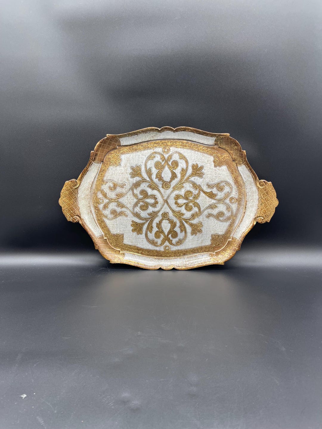 Vintage Florentine Tray Gold Gilt Wood Italian Florence Wooden Tray ...